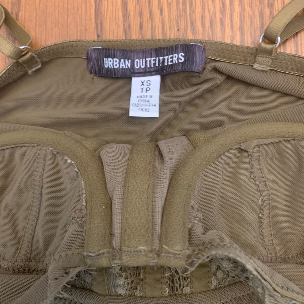 Urban Outfitters Olive Tank/Dress with Lace Trim Size XS - Picture 5 of 9